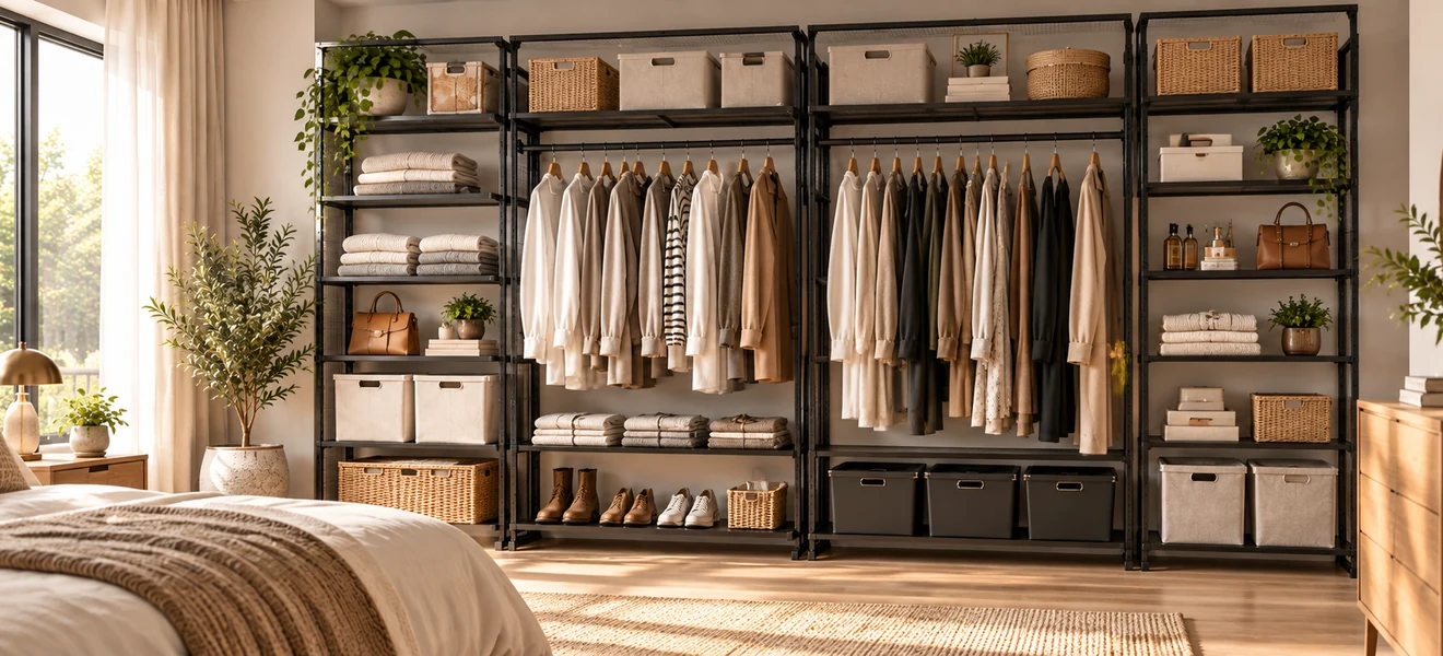 Custom bedroom and closet storage solution by Joyings