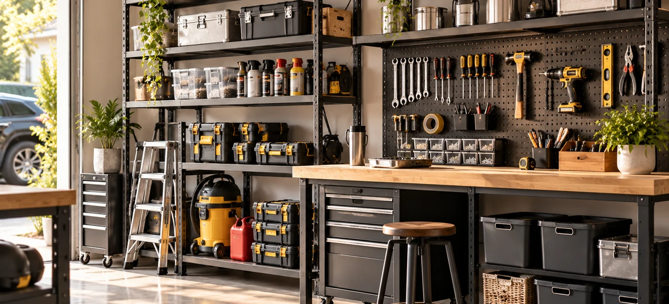 Custom garage and workshop metal storage solution by Joyings