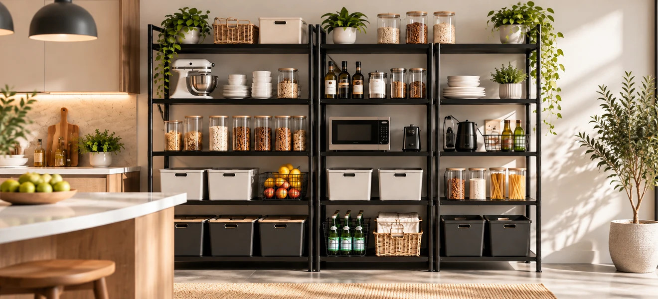 Custom kitchen and pantry metal storage solution by Joyings
